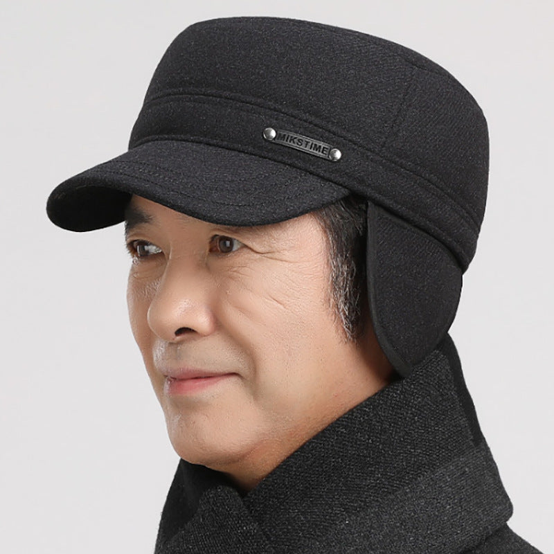 Flat Top Ears Protection Peaked Cap