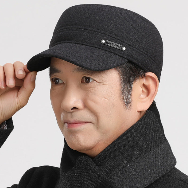 Flat Top Ears Protection Peaked Cap