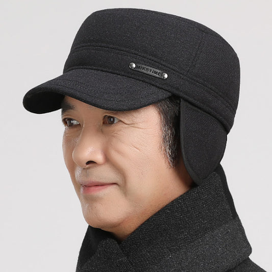 Flat Top  Ears Protection Peaked Cap