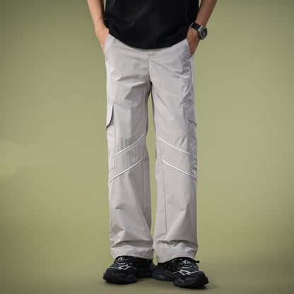 High Street Straight Loose Cargo Pants Men
