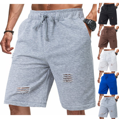 Casual Knitted Loose Fifth Solid Color  Pants