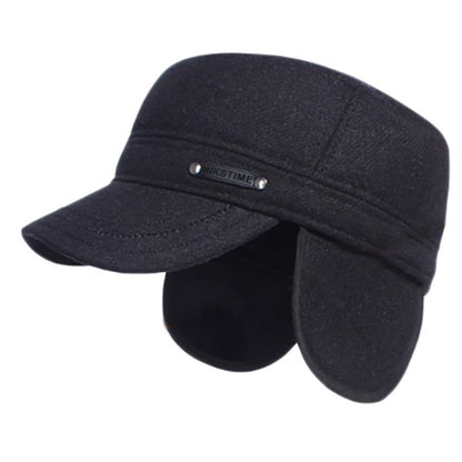 Flat Top  Ears Protection Peaked Cap