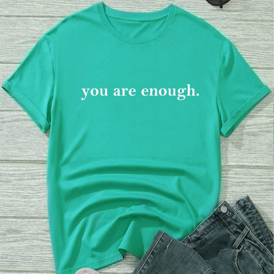 Letter Printed Fashionable Round Neck Shirt
